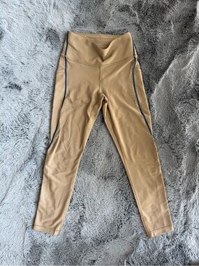 Athleta Interval Stash Tipped Lasercut 7/8 Tight Brown XS